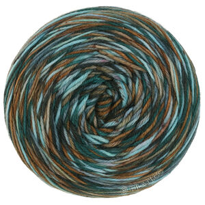 Lana Grossa MEILENWEIT 100g Merino Hand-dyed | 37-petrol/noga/ijsblauw/grijs blauw/kaki/zandbeige