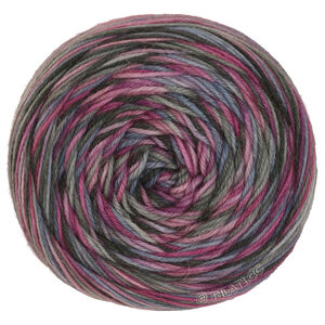 Lana Grossa MEILENWEIT 100g Merino Hand-dyed | 63-leigrijs/foksia/pruim/rook blauw/kiezelgrijs