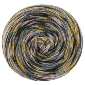 Lana Grossa MEILENWEIT 100g Merino Hand-dyed | 64-mosterdgeel/grafietgrijs/duifblauw/poeder roze/licht grijs