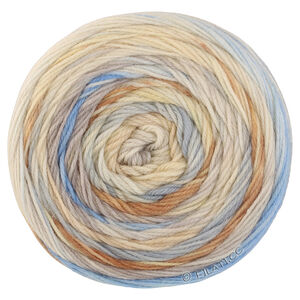 Lana Grossa MEILENWEIT 100g Merino Hand-dyed | 73-ruwe witte/zandbeige/ijsblauw/taupe/lichtgrijs