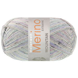 Lana Grossa MEILENWEIT 100g Merino Extrafine Mountain | 7601-blauw/sering/munt/licht grijs/donker grijs gestreept