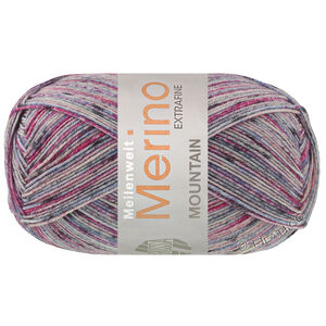 Lana Grossa MEILENWEIT 100g Merino Extrafine Mountain | 7604-licht grijs/donker grijs/foksia/rose/jeans blauw gestreept