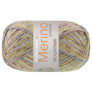 Lana Grossa MEILENWEIT 100g Merino Extrafine Mountain | 7606-licht olijf/donker olijf/ecru/oudroze/jeans gestreept