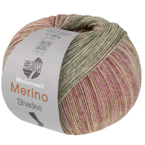 Lana Grossa MEILENWEIT 100g Merino Extrafine Shades | 7232-pastelgroen/grijs groen/licht beige/beige/felroze