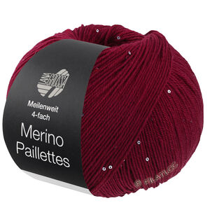 Lana Grossa MEILENWEIT 100g Merino Paillettes | 2302-donker rood