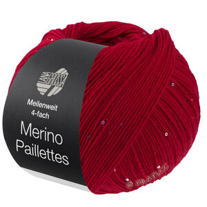 Lana Grossa MEILENWEIT 100g Merino Paillettes | 2303-rood