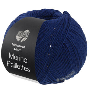 Lana Grossa MEILENWEIT 100g Merino Paillettes | 2304-donker blauw