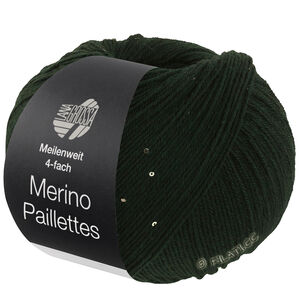 Lana Grossa MEILENWEIT 100g Merino Paillettes | 2306-zwartgroen