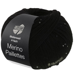 Lana Grossa MEILENWEIT 100g Merino Paillettes | 2310-zwart