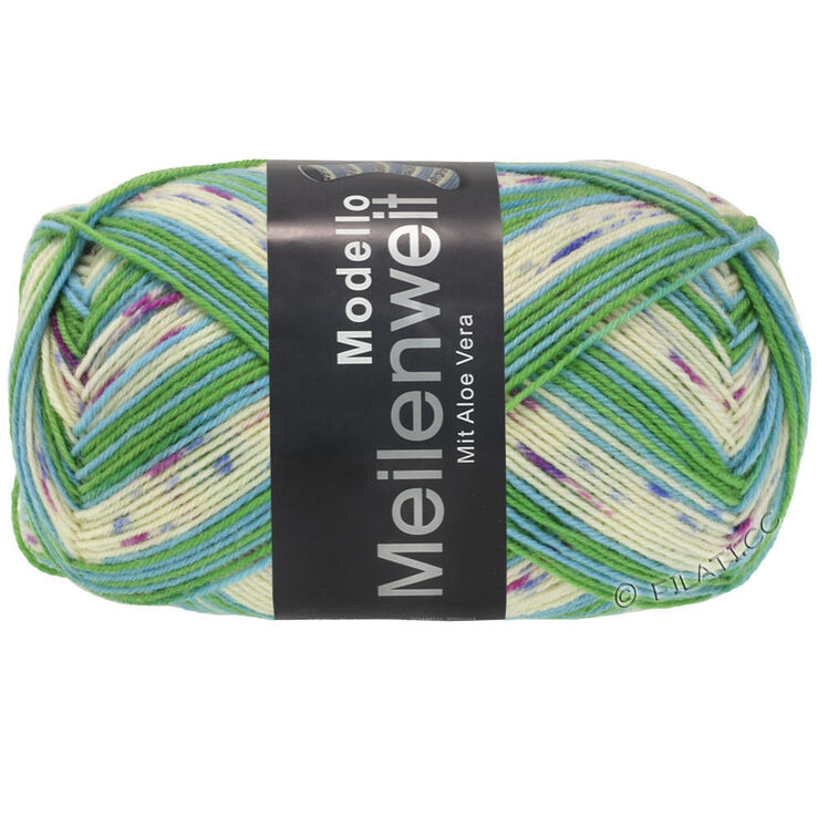 Lana Grossa MEILENWEIT 100g Modello | 4371-room/violet/foksia/hemelsblauw/jade