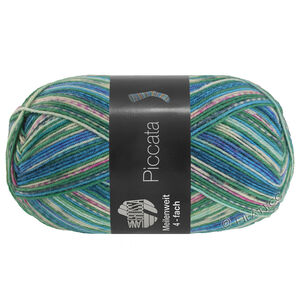 Lana Grossa MEILENWEIT 100g Piccata | 4802-groen/ecru/mintturkoois/korenbloem/inkt blauw/donker grijs/sering