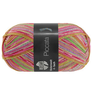 Lana Grossa MEILENWEIT 100g Piccata | 4806-bordeaux/felroze/turkoois/licht blauw/meigroen/oranje/ecru