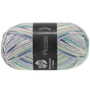 Lana Grossa MEILENWEIT 100g Piccata | 4812-licht blauw/shiner blauw/wit/donker blauw/petrol/zachtgroen/munt