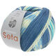 Lana Grossa MEILENWEIT 100g Seta Adriana | 3241-petrol/wit/turkoois/grijs blauw/licht blauw
