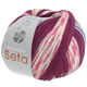 Lana Grossa MEILENWEIT 100g Seta Adriana | 3242-foksia/wit/paars/oranje/rose