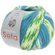 Lana Grossa MEILENWEIT 100g Seta Adriana | 3244-petrol/wit/turkoois/grijs/groen