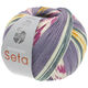 Lana Grossa MEILENWEIT 100g Seta Adriana | 3247-ruwe witte/geel/donker groen/grijs/foksia