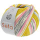 Lana Grossa MEILENWEIT 100g Seta Adriana | 3249-grijs groen/ruwe witte/grijs blauw/rose/grijs/donker grijs