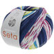 Lana Grossa MEILENWEIT 100g Seta Adriana | 3252-inkt/nacht blauw/wit/foksia/blauw turkoois/limoen
