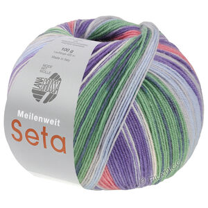 Lana Grossa MEILENWEIT 100g Seta Hokkaido | 3585-heide/licht grijs/blauw violet/licht blauw/jade/donker grijs/wit