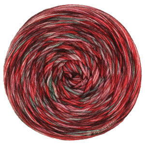 Lana Grossa MEILENWEIT 100g Sooty | 6228-donker rood/licht rood/rose/grijs