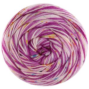 Lana Grossa MEILENWEIT 100g SPOTS | 7042-paars/orchidee/ecru/turkoois/petrol/geel