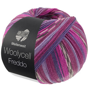 Lana Grossa MEILENWEIT 100g Woolycell Freddo | 6047-rood violet/lavendel/donker violet/foksia/donker grijs/rose