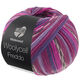 Lana Grossa MEILENWEIT 100g Woolycell Freddo | 6047-rood violet/lavendel/donker violet/foksia/donker grijs/rose