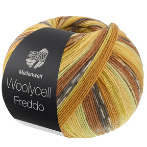 Lana Grossa MEILENWEIT 100g Woolycell Freddo | 6048-noga/oker/mosterd/Woestijngeel/kiwi/donker grijs/licht grijs