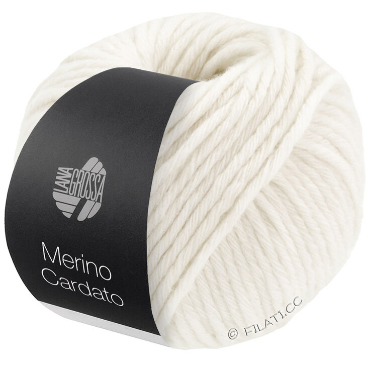 Lana Grossa MERINO CARDATO | 01-ruwe witte