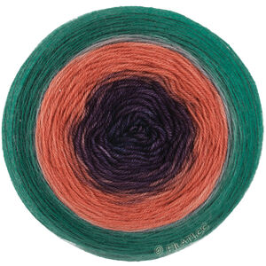 Lana Grossa MERINO LACE AQUARELL | 09-donker bruin/terracotta /donker petrol