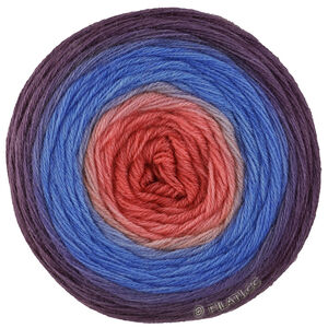 Lana Grossa MERINO LACE AQUARELL | 17-Donkergrijs-paars/azuurblauw/zalmrood