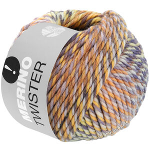 Lana Grossa MERINO TWISTER | 04-zachtblauw/paars/oranje/geel/zachtpaars