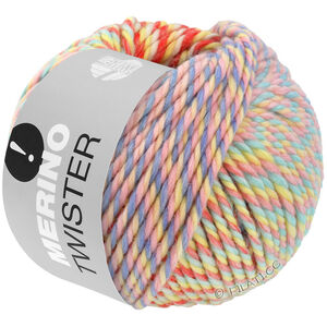 Lana Grossa MERINO TWISTER | 10-wit/oudroze/munt/licht blauw/rose