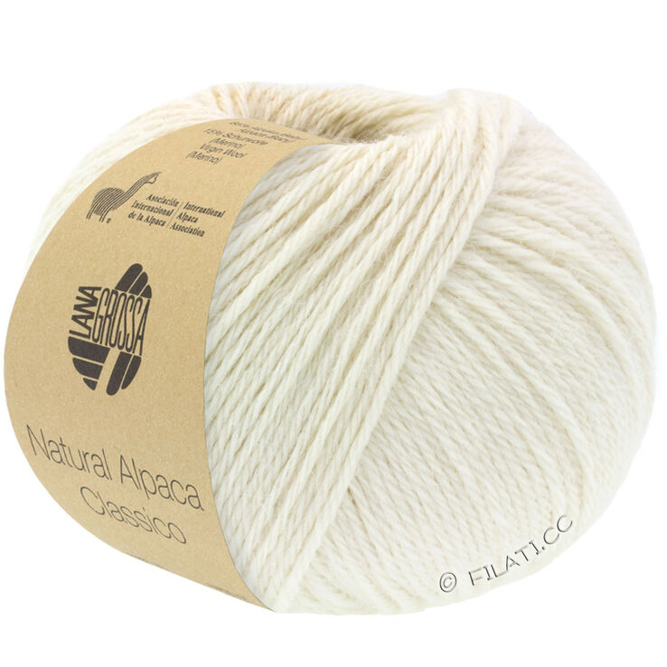 Lana Grossa NATURAL ALPACA Classico | 101-ruwe witte