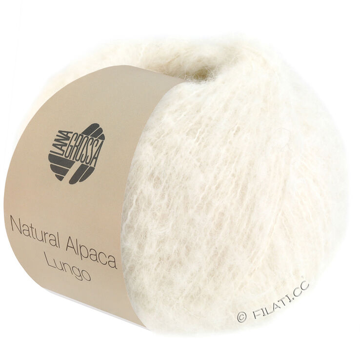 Lana Grossa NATURAL ALPACA Lungo | 01-ruwe witte