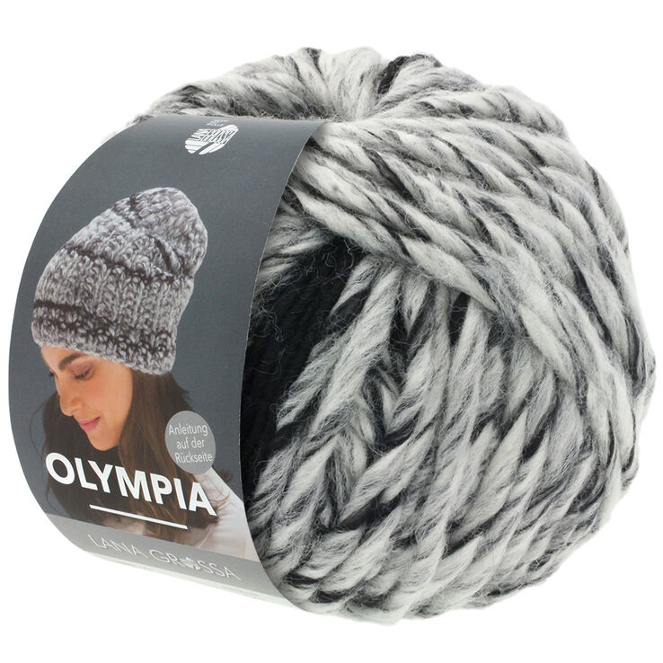 Lana Grossa OLYMPIA Denim | 251-zwart/wit gemêleerd/donker grijs/zwart