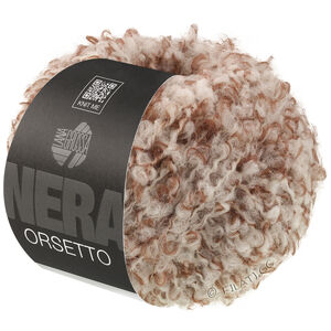 Lana Grossa ORSETTO Moulinè (Nera) | 104-bruin/ruwe witte