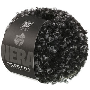 Lana Grossa ORSETTO Moulinè (Nera) | 106-zwart/grijs