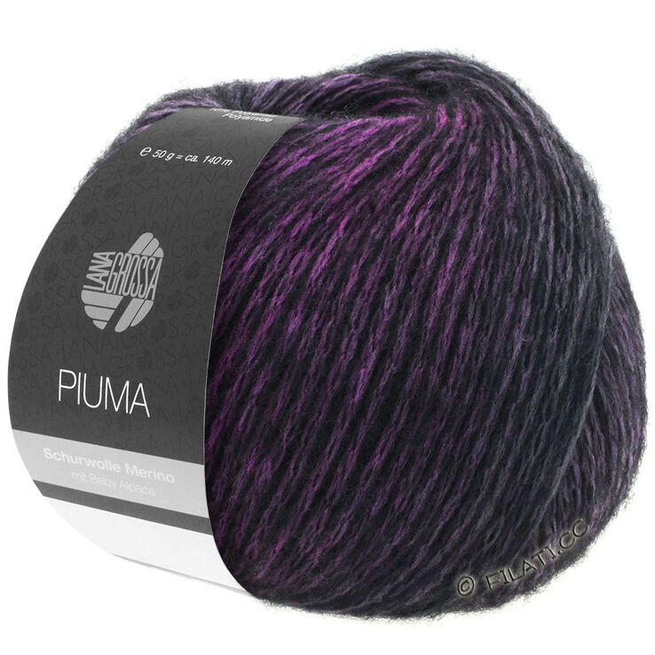 Lana Grossa PIUMA | 01-paars/pastelroze/zwart