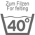 Vilten: wassen 40°C