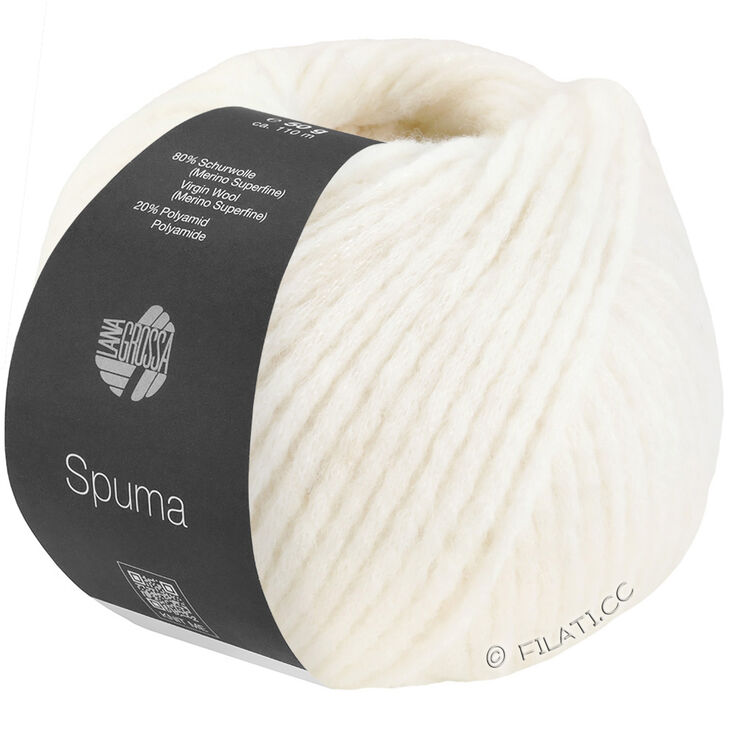 Lana Grossa SPUMA | 01-ruwe witte
