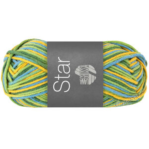 Lana Grossa STAR Print | 357-mosterdgeel/groen/blauw/opaalgroen