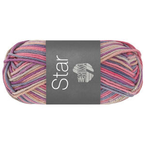 Lana Grossa STAR Print | 366-licht grijs/felroze/violet/grijs blauw/roze beige
