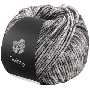 Lana Grossa TWINNY | 11-wit/antraciet