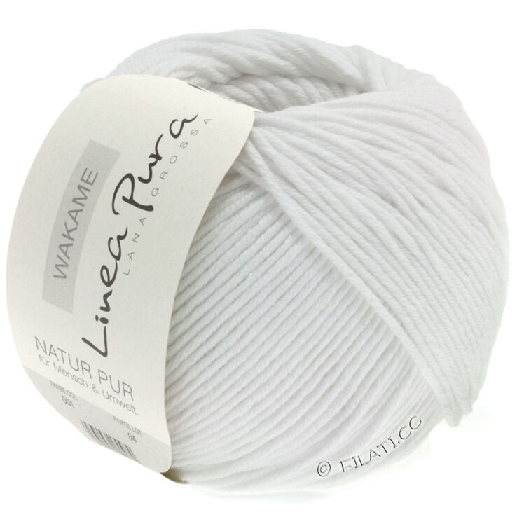 Lana Grossa WAKAME Uni/Print (Linea Pura) | 001-wit