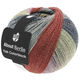 Lana Grossa MEILENWEIT 100g Yak Colorblock (ABOUT BERLIN) | 636-rose/limegroen/antraciet/grijs/roest gemêleerd