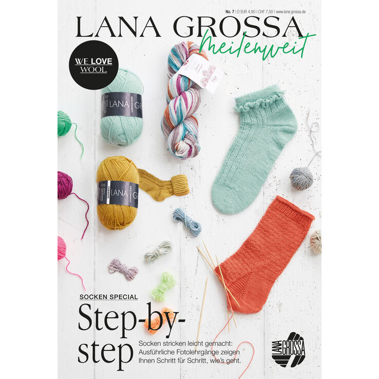 MEILENWEIT No. 7 - Tijdschrift (DE) + Breibeschrijvingen (NL) van Lana Grossa