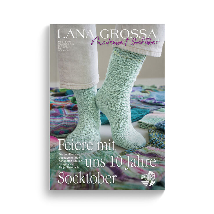 MEILENWEIT Socktober No. 9 - Duitse uitgave met QR van Lana Grossa
