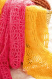 Lana Grossa ZACHTORANJE GEHAAKTE SJAAL Silkhair